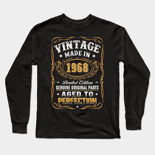 55th Birthday Vintage Made in 1968 Aged To Perfection Long Sleeve T-Shirt by besttee